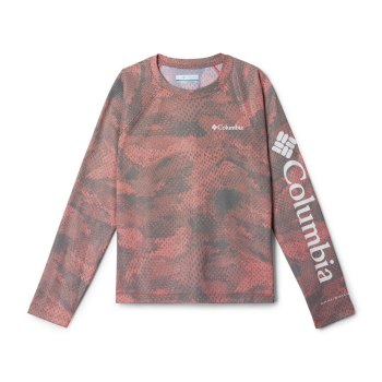 Columbia Solar Chill Printed Long Sleeve, Sudaderas Vino Para Niño | 523149-MJZ